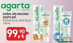 AGARTA DOĞAL DİŞ MACUNU ÇEŞİTLERİ 100 ML